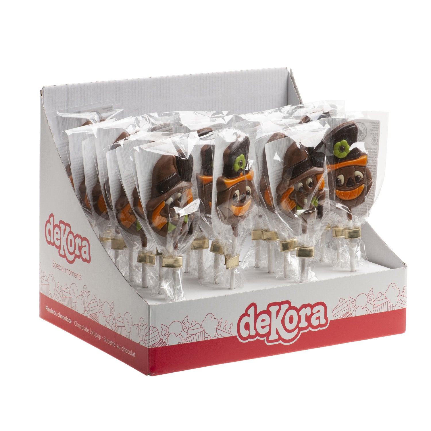 PIRULETAS CHOCOLATE HALLOWEEN 2 MOD.SURT. 20GR