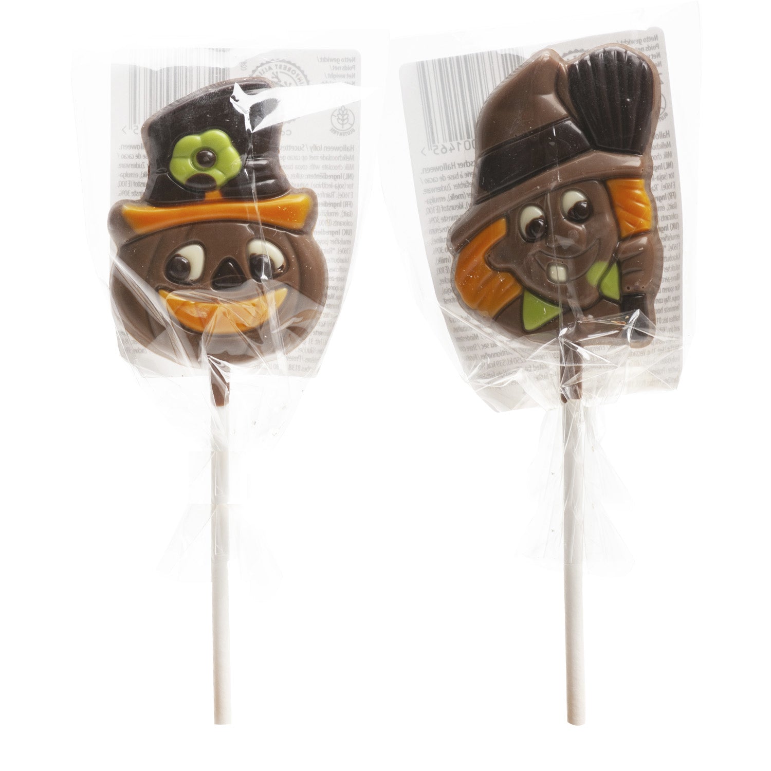 PIRULETAS CHOCOLATE HALLOWEEN 2 MOD.SURT. 20GR
