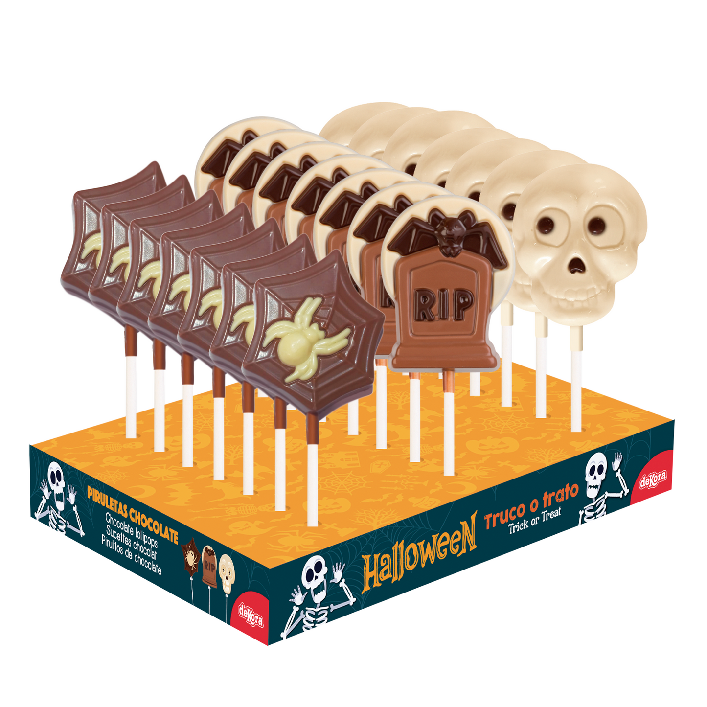 SUCETTES CHOCOLAT HALLOWEEN 25GR