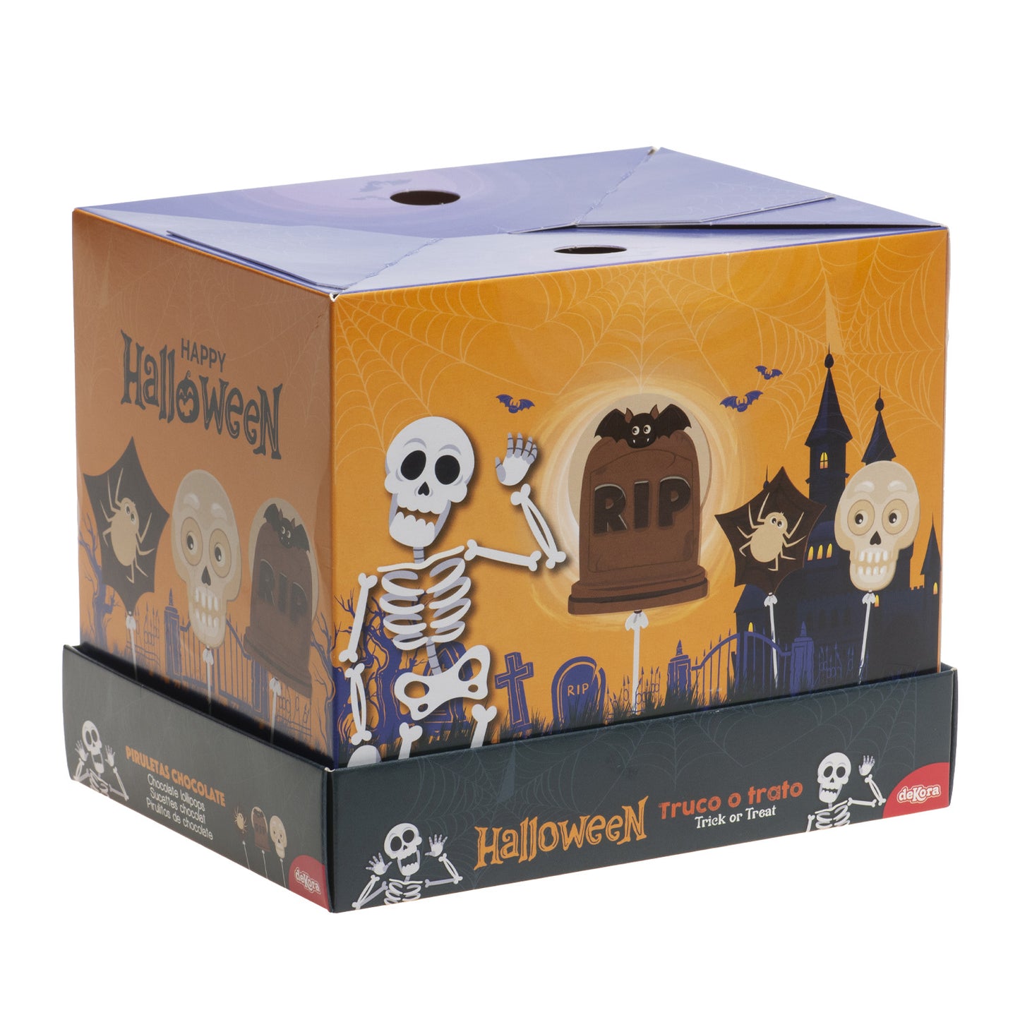 ASSORTED HALLOWEEN CHOCOLATE LOLLIPOPS 3 ASST. MOD. 25GR