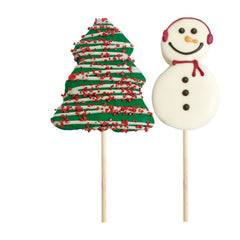 PIRULETA MALLOW CHOC  ARBOL Y MUÑECO DE NIEVE 30GR
