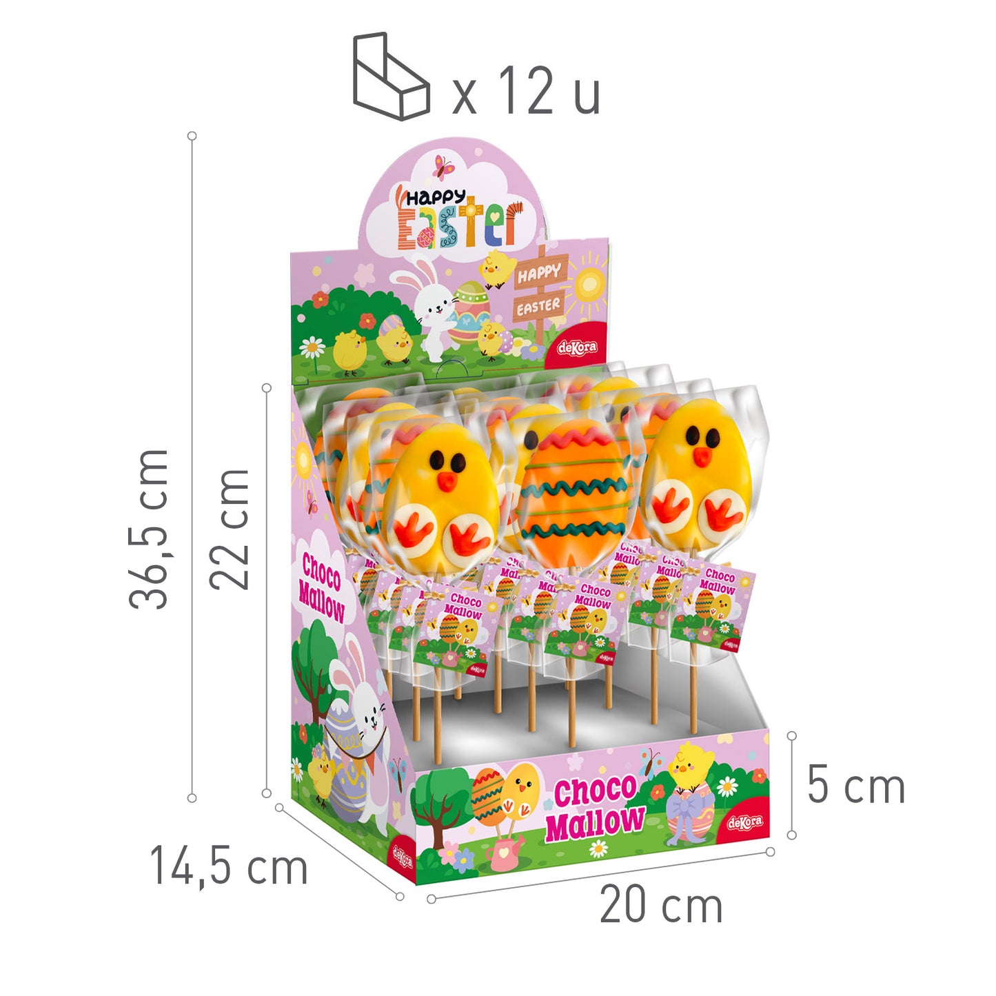CHOCO-MALLOW LOLLIPOP SURT. EASTER 30GR