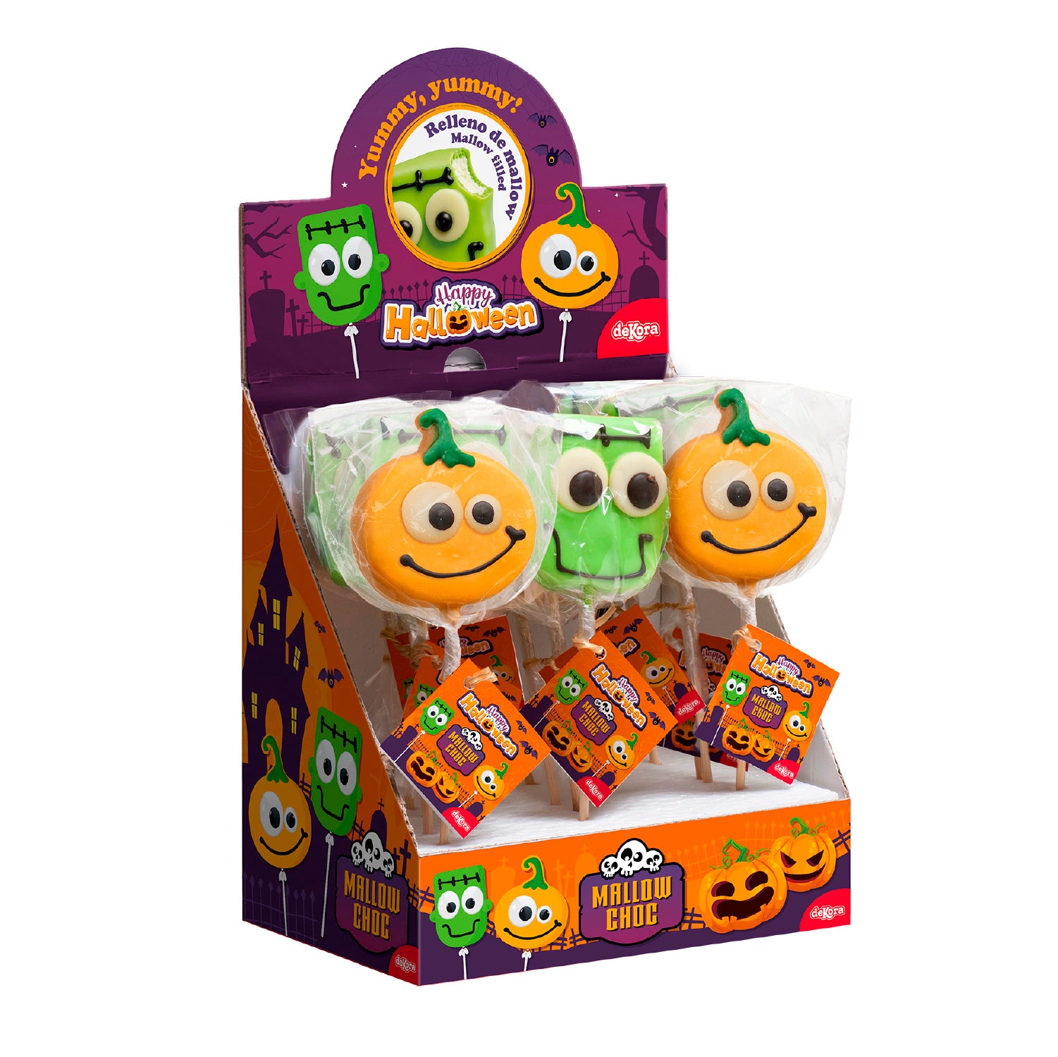 CHOCO MALLOW HALLOWEEN ASSORTED PUMPKIN AND FRANKI 30G