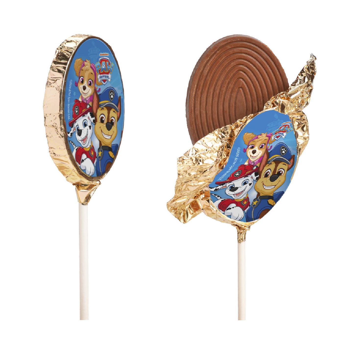 PIRULETAS CHOCOLATE SURTIDAS PAW PATROL  30GR