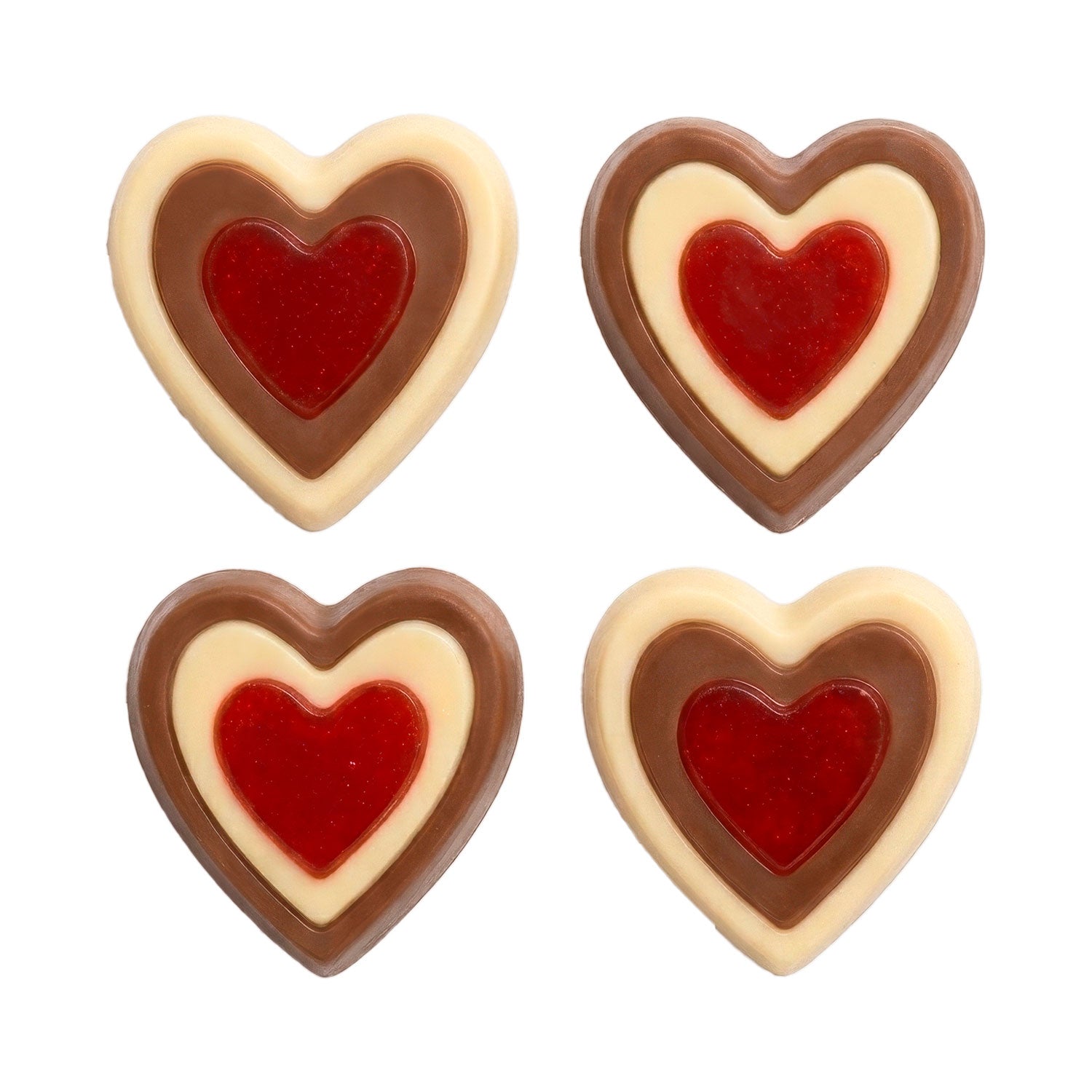 BOITE DE 4 COEURS EN CHOCOLAT 60GR