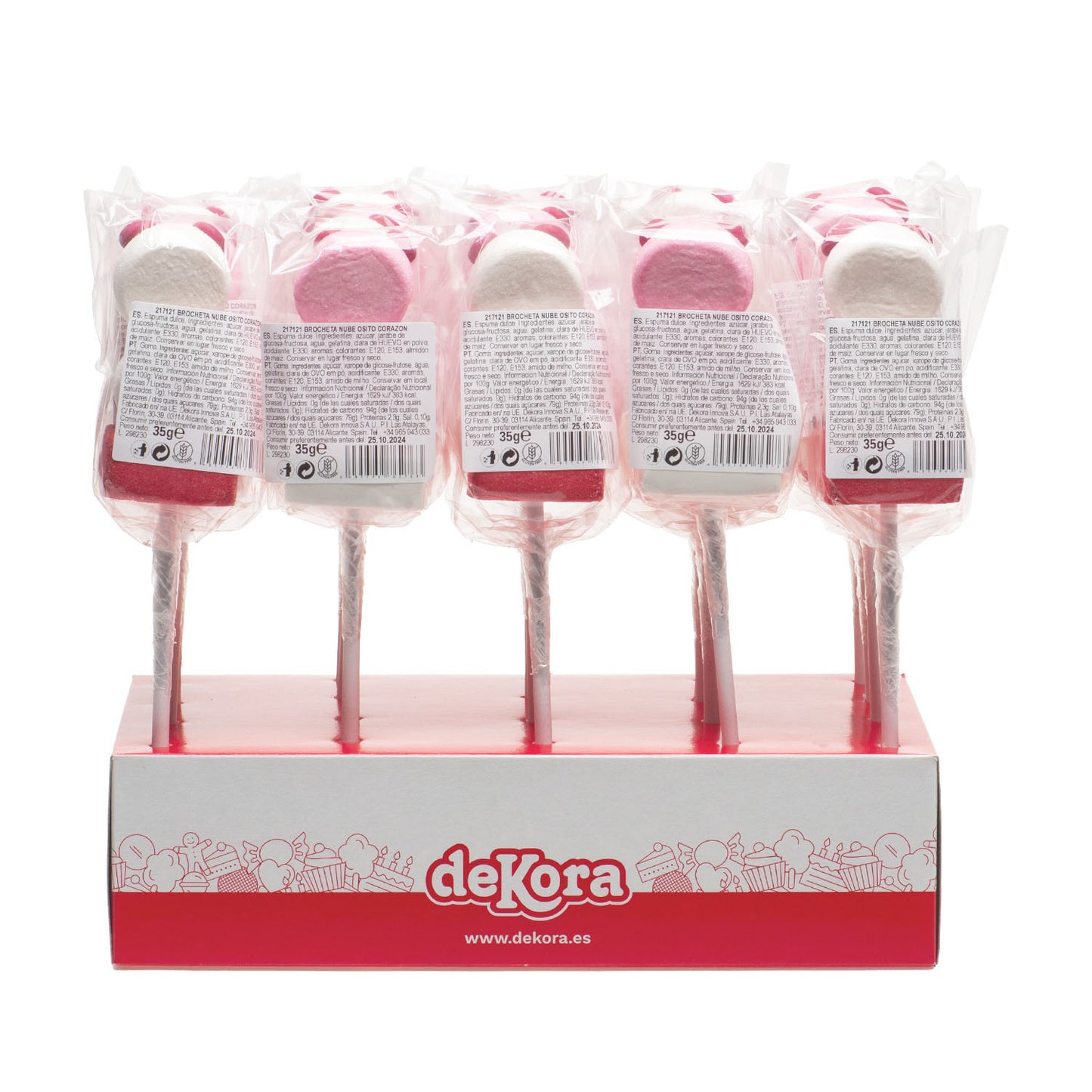 MALLOW BEAR HEART KEBAB 35GR