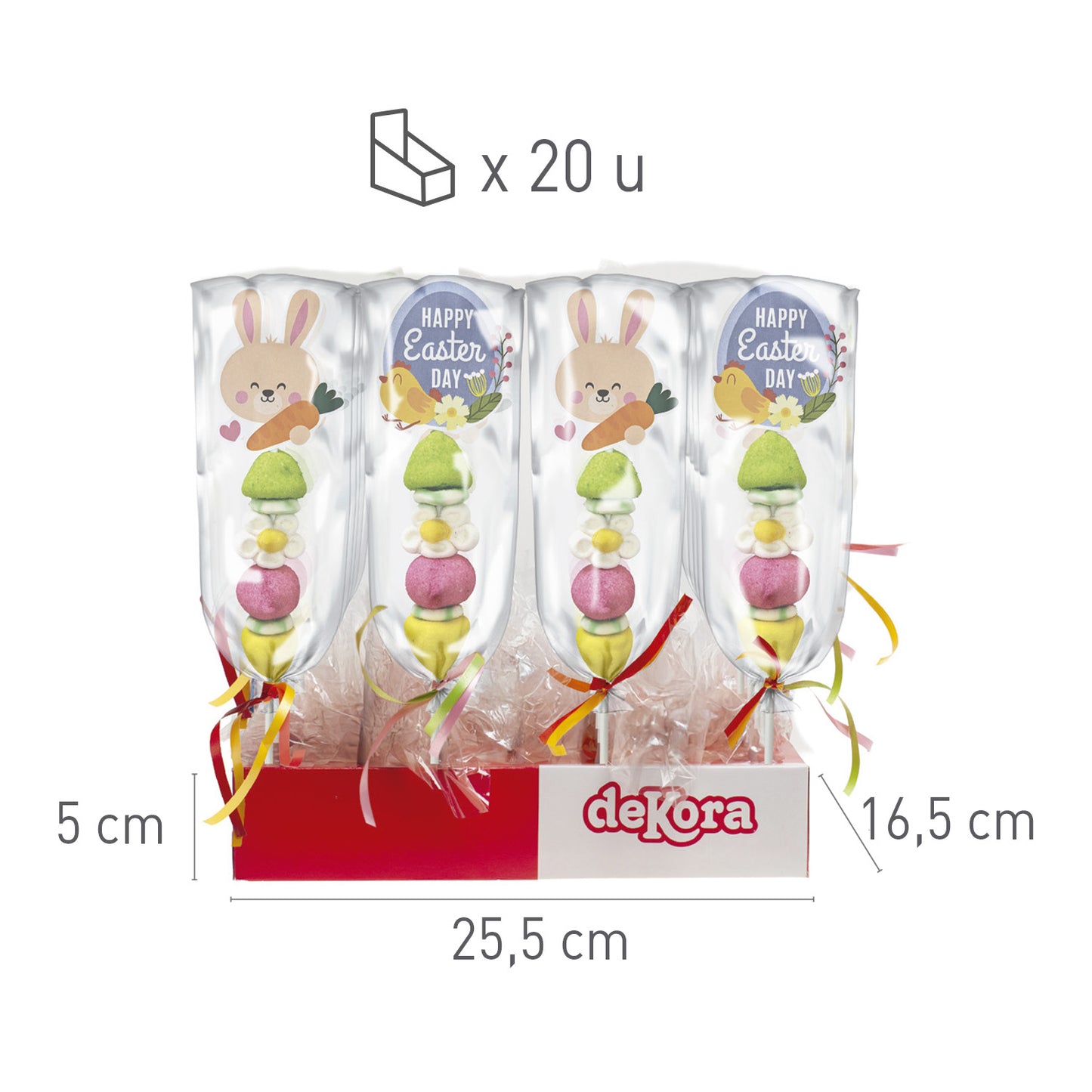 MALLOW EASTER SURT.MALLOW BROCHETTE 40GR
