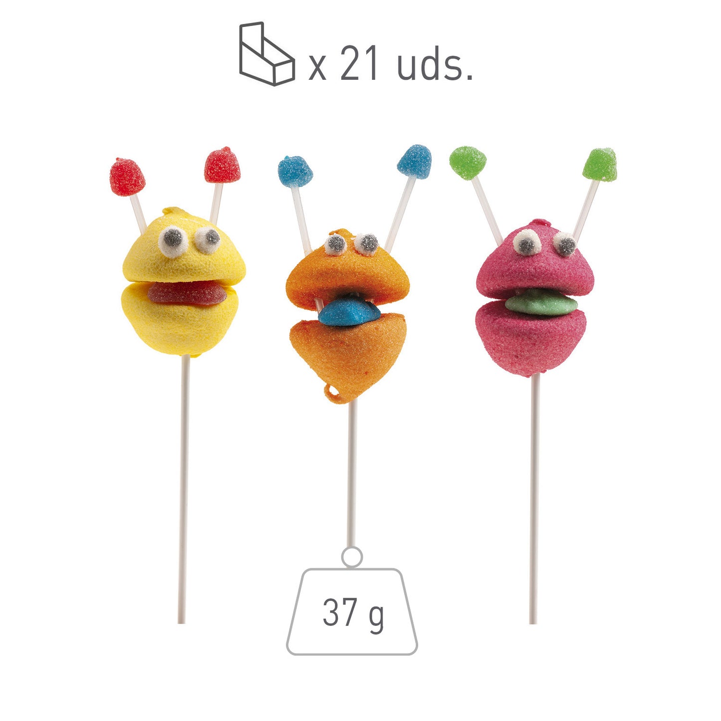 BROCHETTES DE MAUVE MONSTRES 40GR