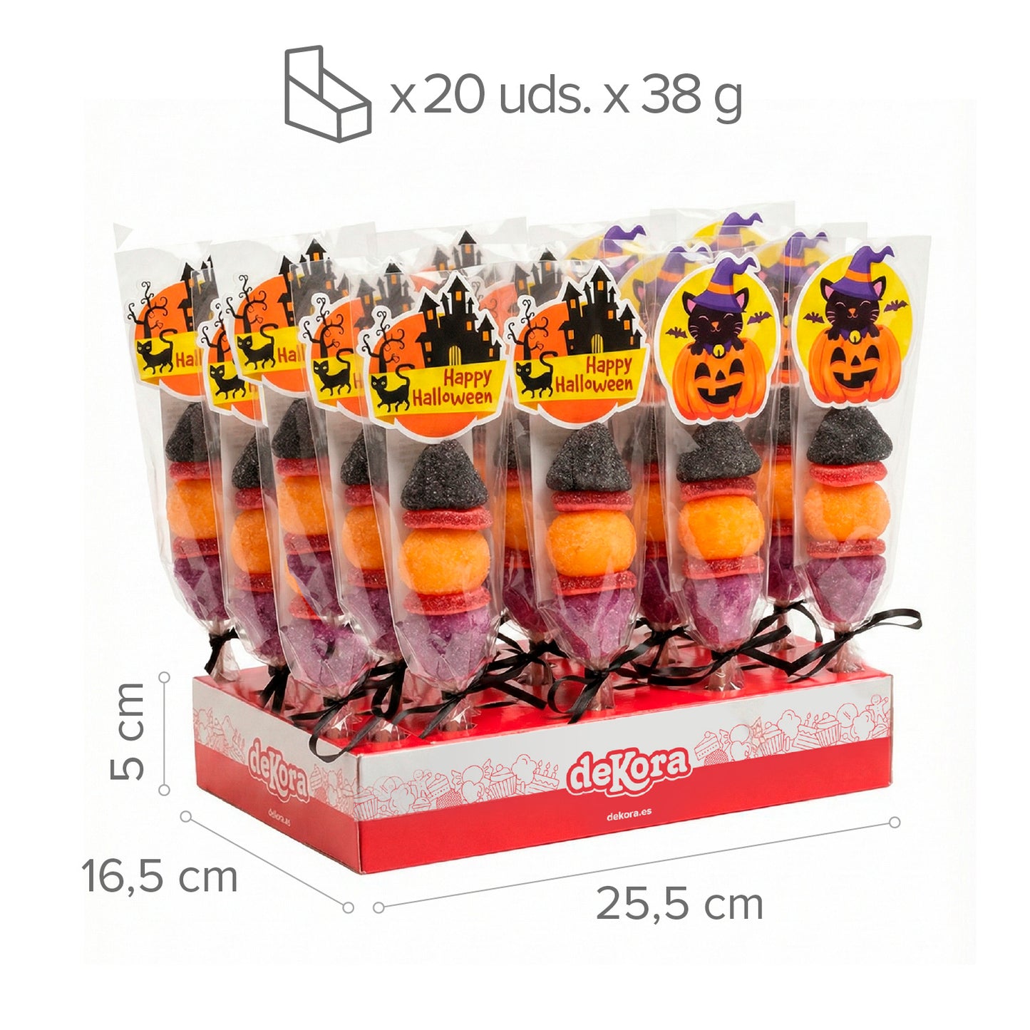 BROCHETA SURT.HALLOWEEN MALLOW 38GR