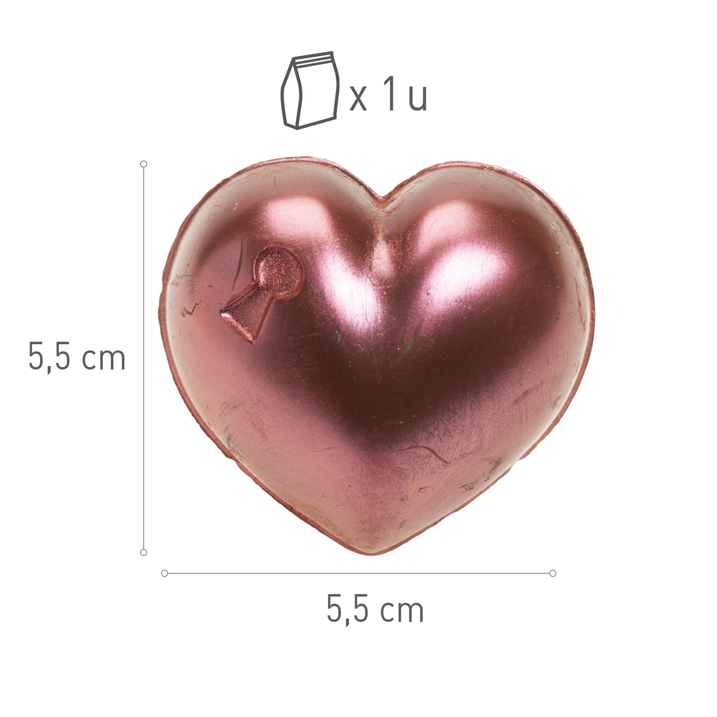 SPRAYED CHOCOLATE HEART 42GR