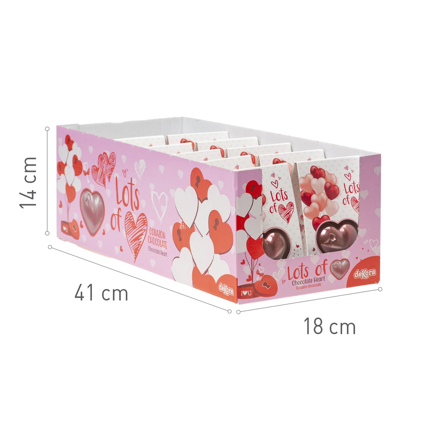 SPRAYED CHOCOLATE HEART 42GR