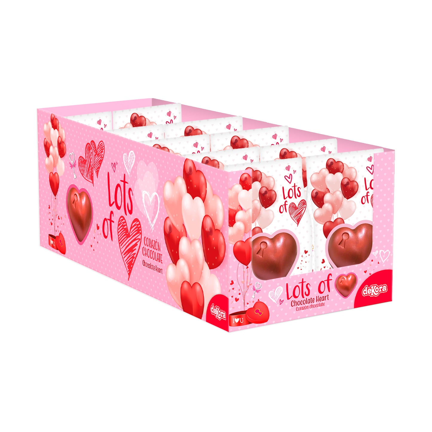 SPRAYED CHOCOLATE HEART 42GR