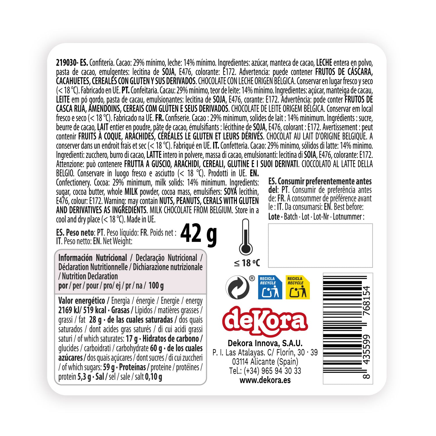 SPRAYED CHOCOLATE HEART 42GR