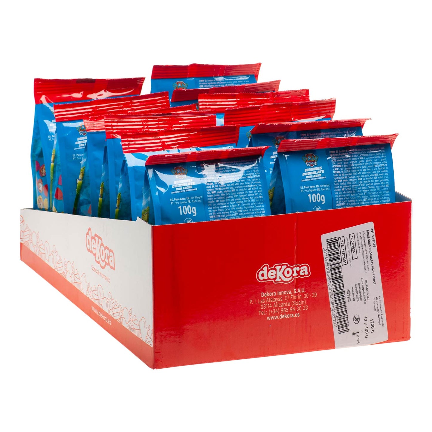 BAG OF PAW PATROL CHOCOLATES 100 GR
