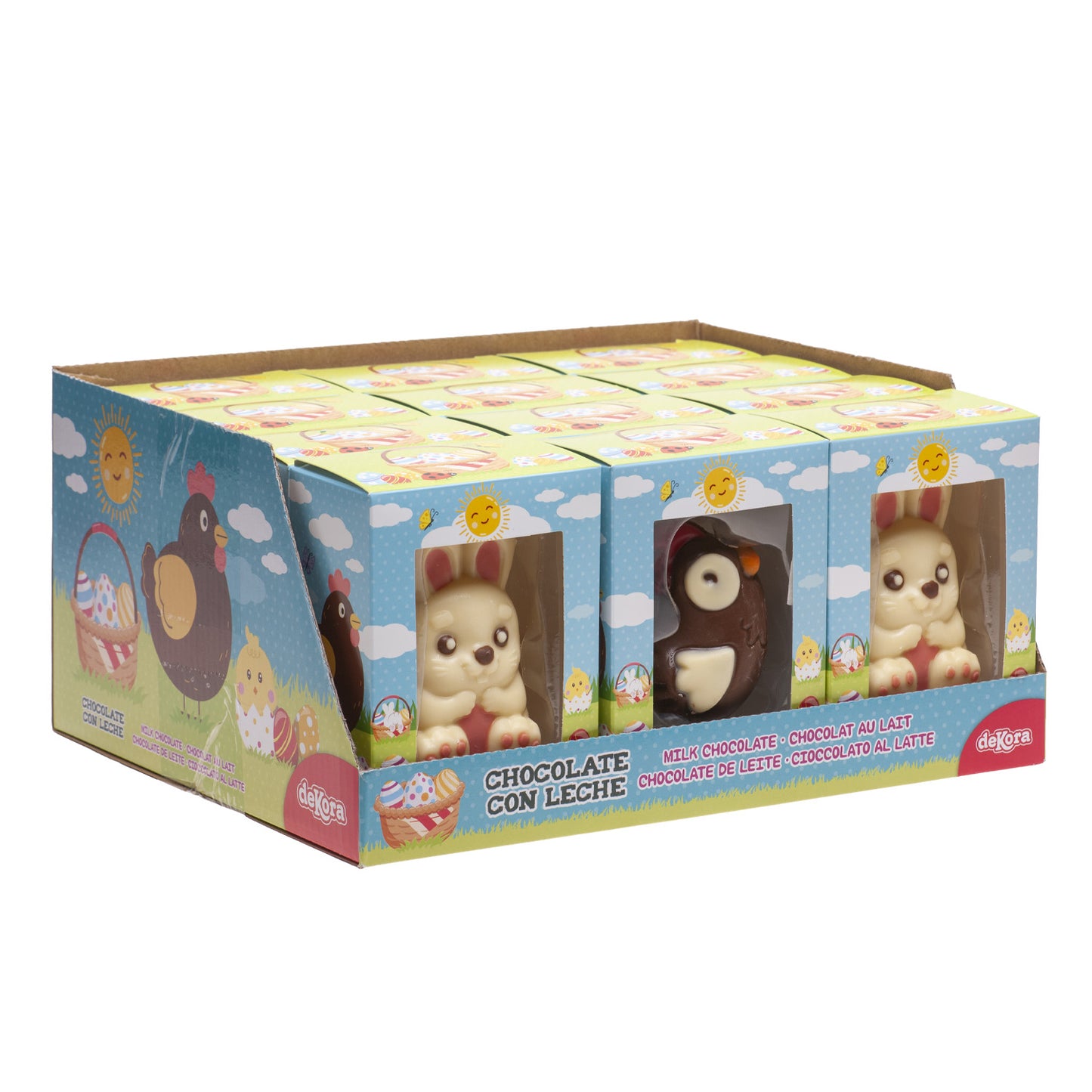 SURTIDO 3D CONEJITO Y GALLINA CHOCOLATE 55 GR