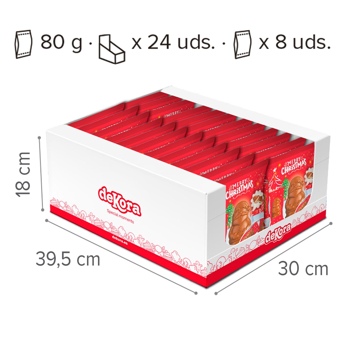CHOCOLATES RELLENOS DE CREMA DE LECHE PAPA NOEL 80GR