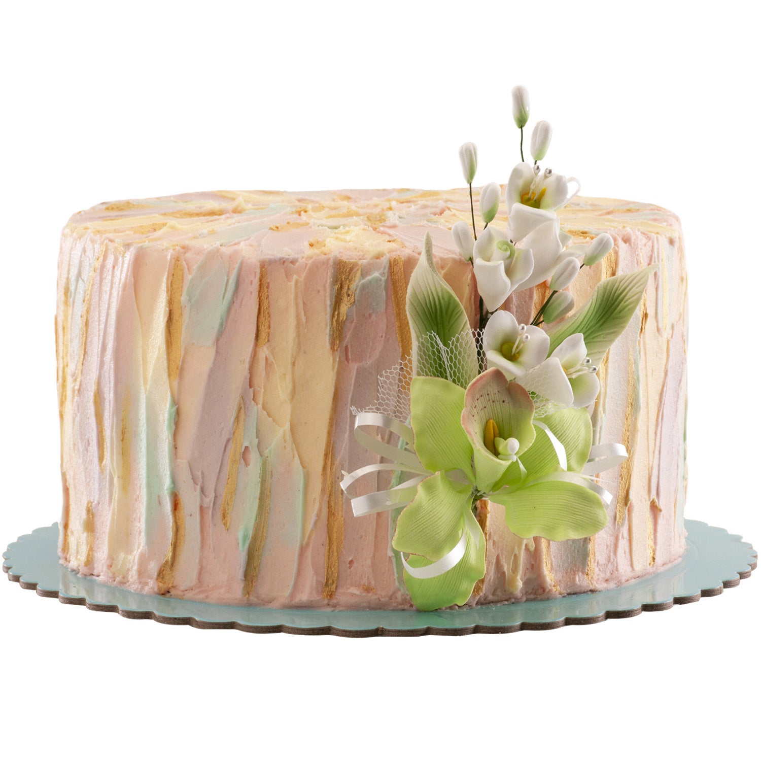 RAMO DECORACION AZUCAR SURTIDO FLROES BLANCAS B3 15CM