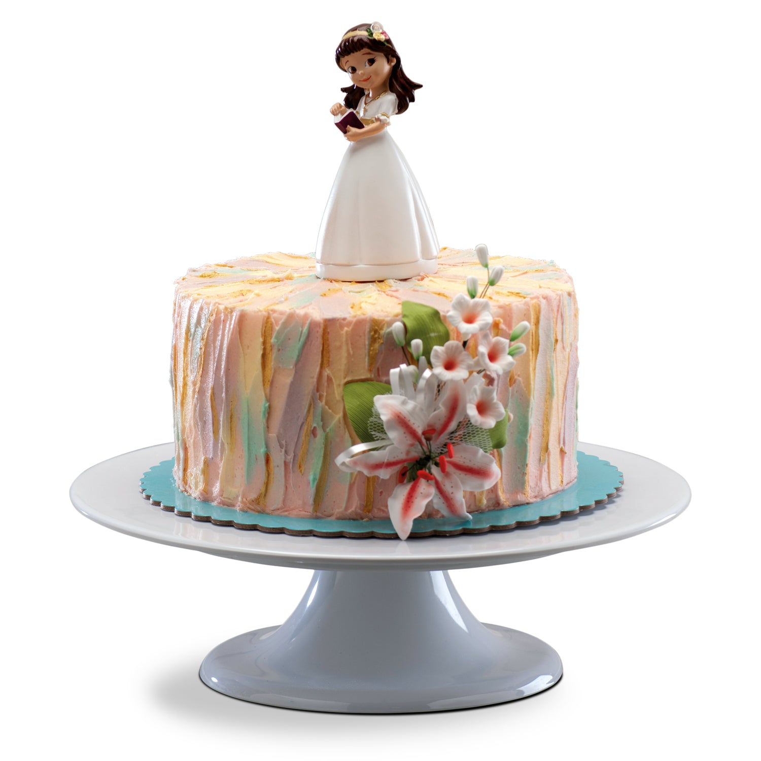 RAMO DECORACION AZUCAR SURTIDO FLROES BLANCAS B3 15CM