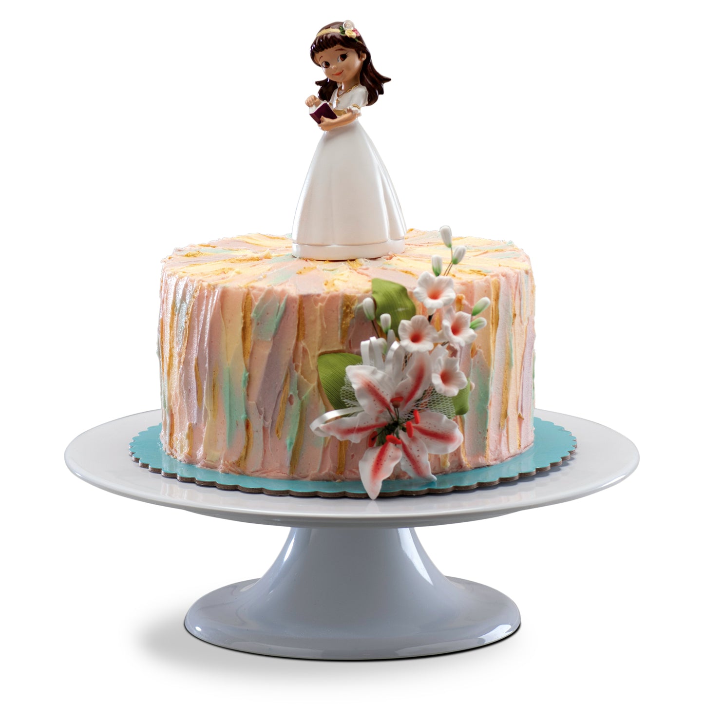 RAMO DECORACION AZUCAR SURTIDO FLROES BLANCAS B3 15CM