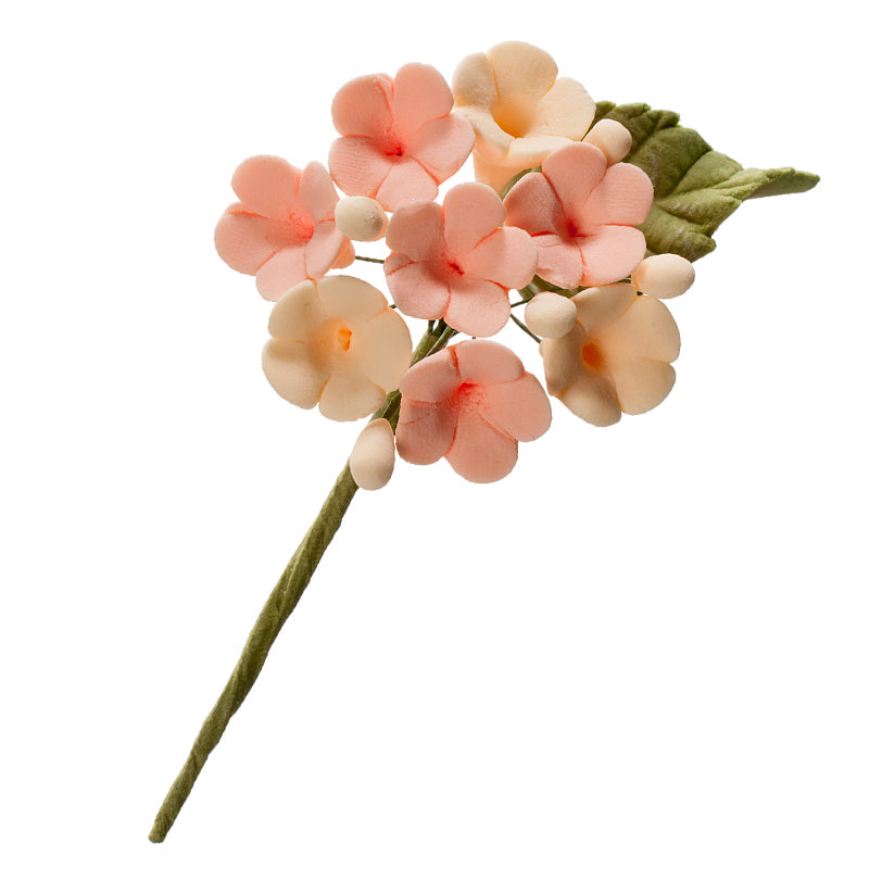 MINI RAMO DECORACION AZUCAR DE FLORES PASTEL&LILA 10,5CM