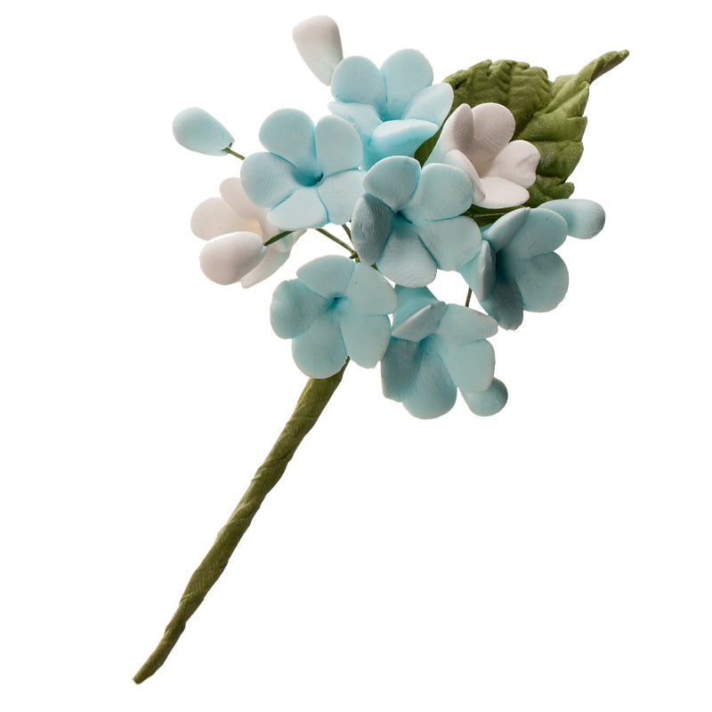 MINI RAMO DECORACION AZUCAR DE FLORES AZUL&ROSA 10,5CM ALAMB