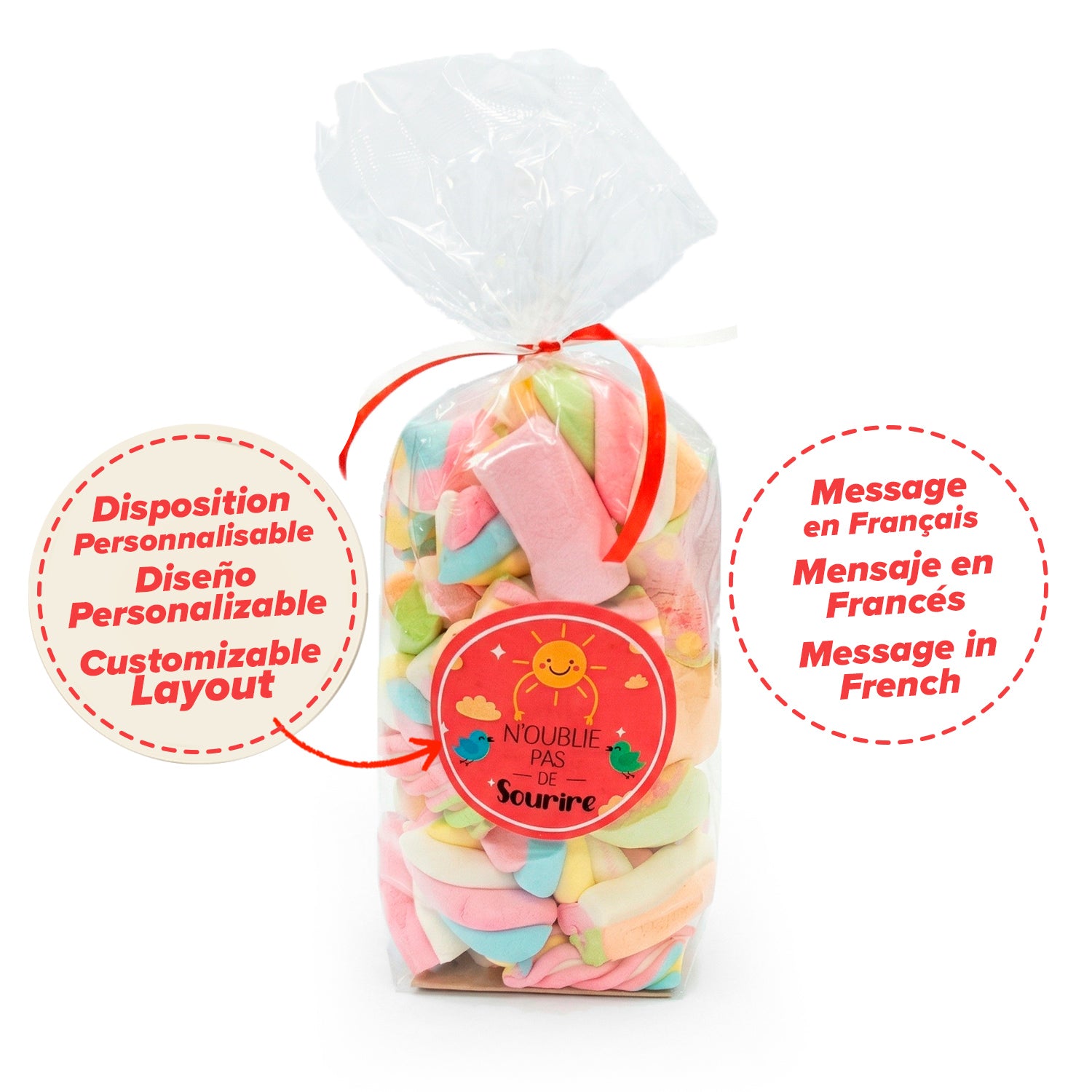 CHACHI BAGS MALLOW 150G - CON MENSAJE EN FRANCÉS