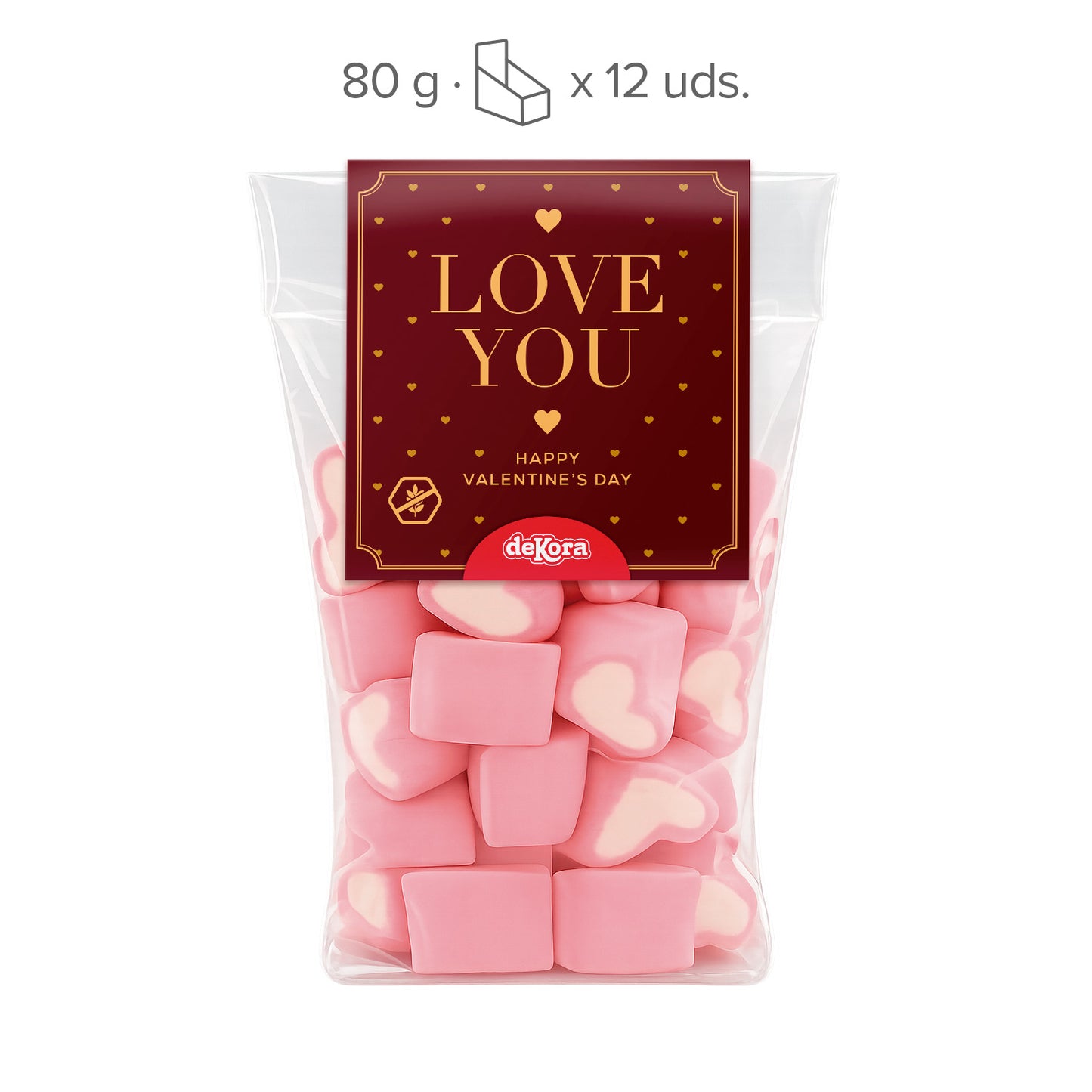 SACCHETTO DI CUORI DI MALLOW 80GR