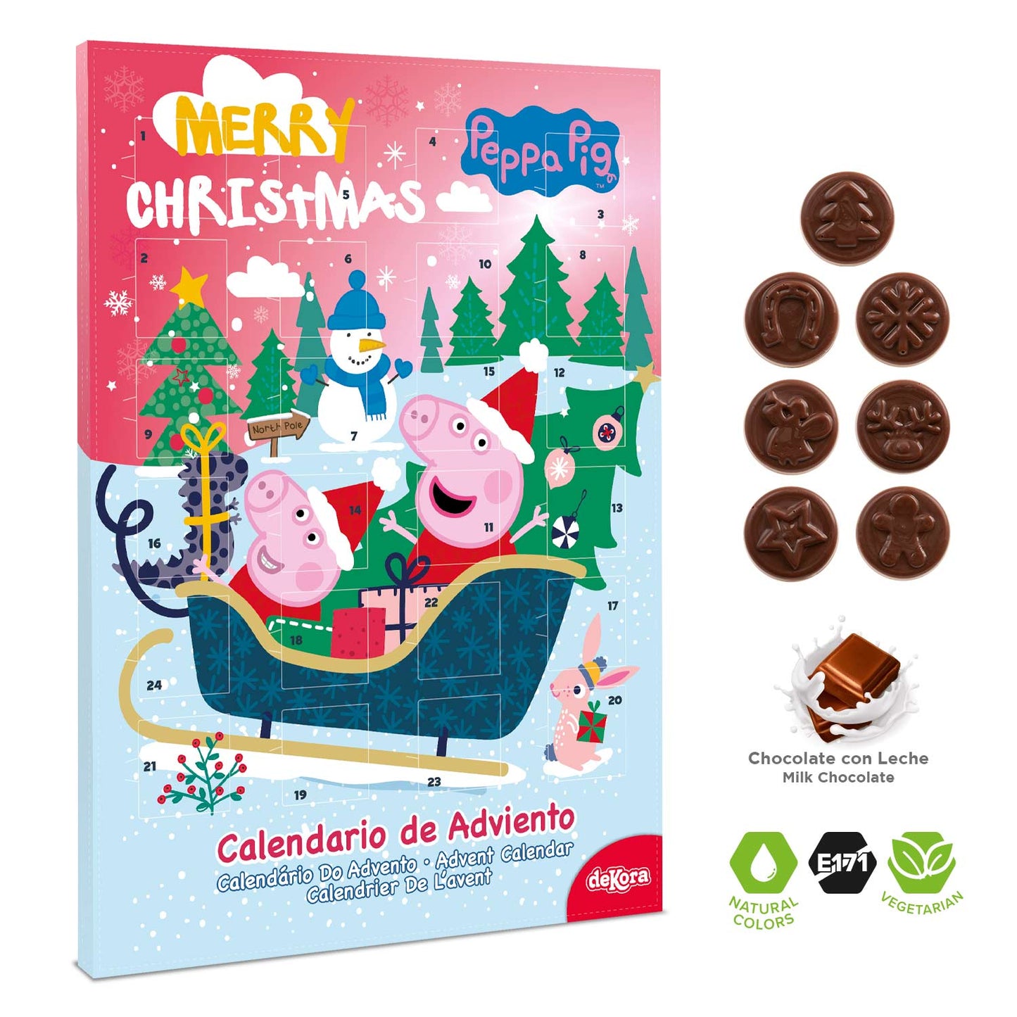 CALENDARIO DELL'AVVENTO PEPPA PIG CON CIOCCOLATINI 50GR
