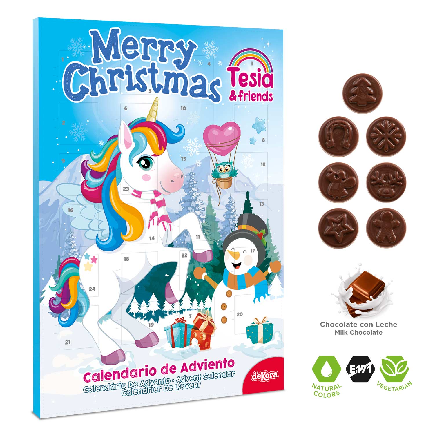CALENDARIO CHOCOLATE TESIA EN LA NIEVE  50GR