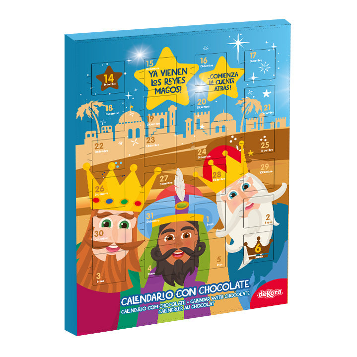 CALENDARIO CON CHOCOLATES DÍA DE REYES MAGOS 50GRS