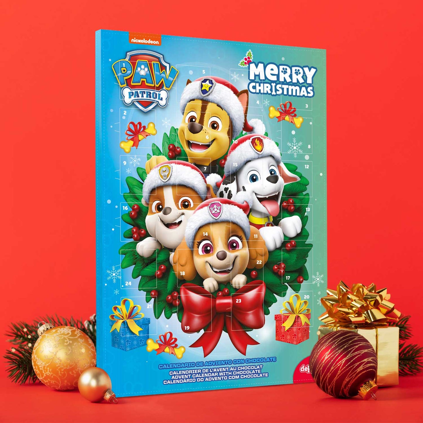 PAW PATROL CALENDRIER DE L'AVENT COURONNE DE NOËL 50GR