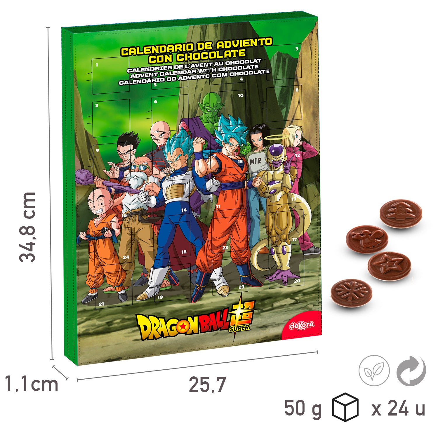 CALENDARIO CHOCOLATE DRAGON BALL 50GR