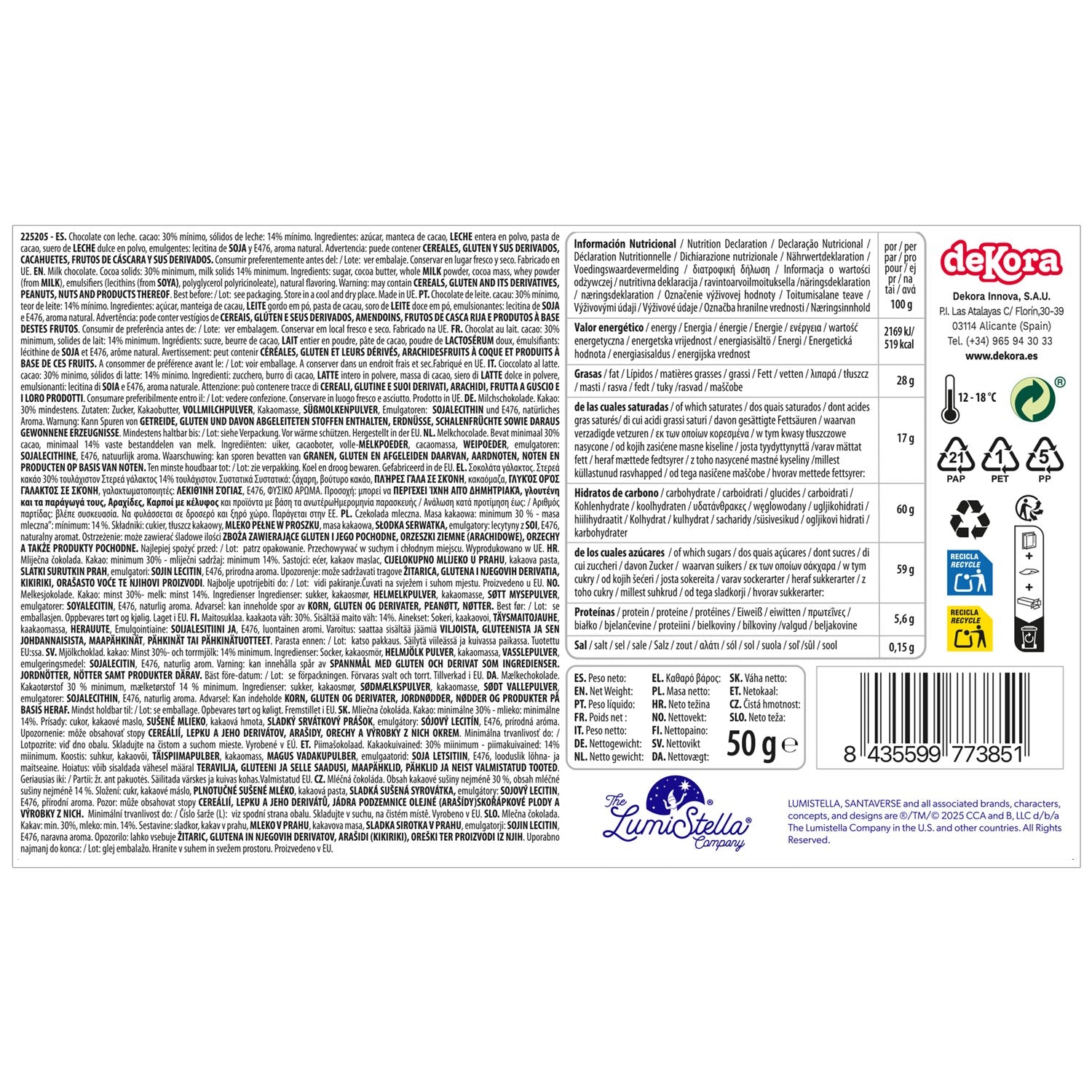 CALENDARIO ADVIENTO THE ELF 50GR