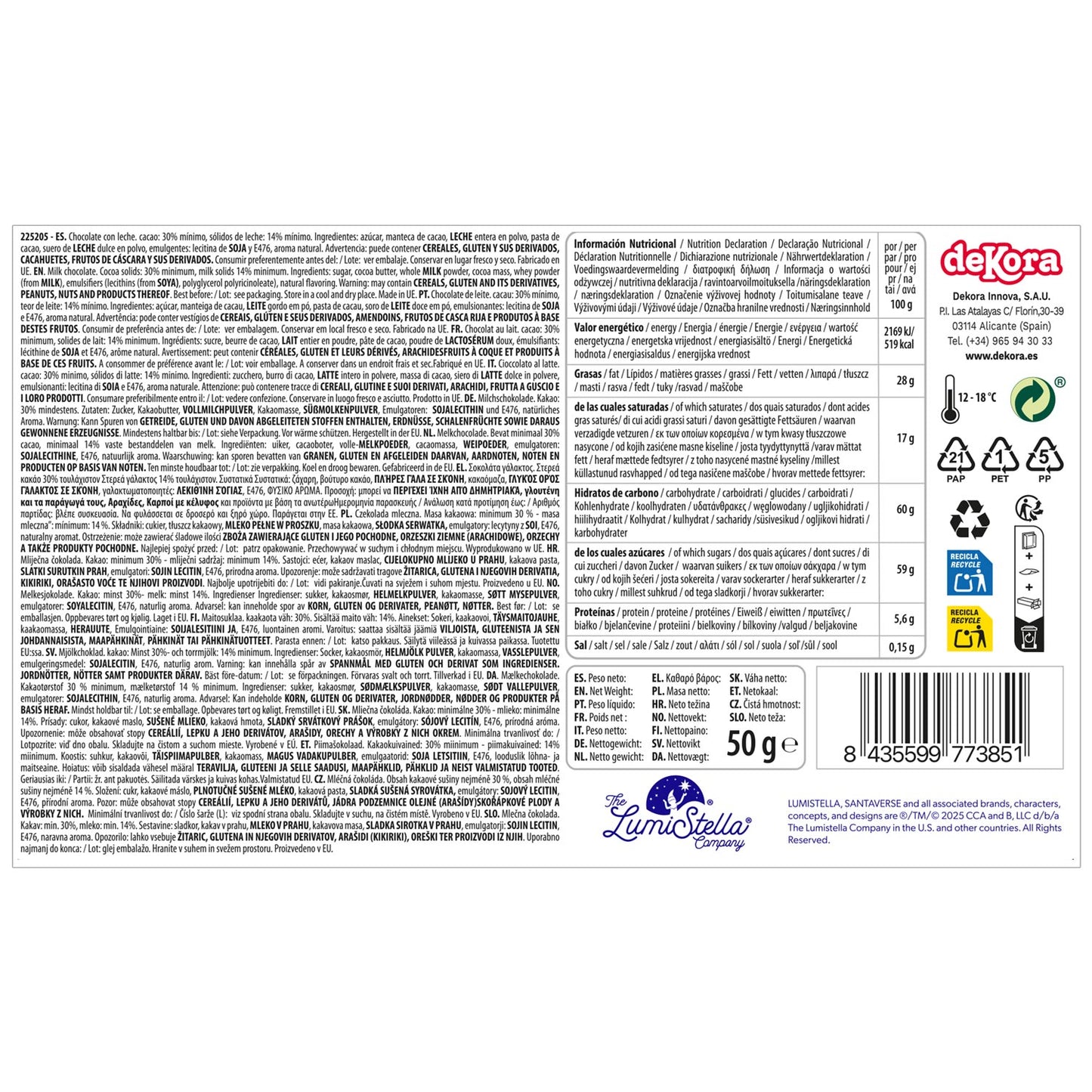 CALENDARIO ADVIENTO THE ELF 50GR