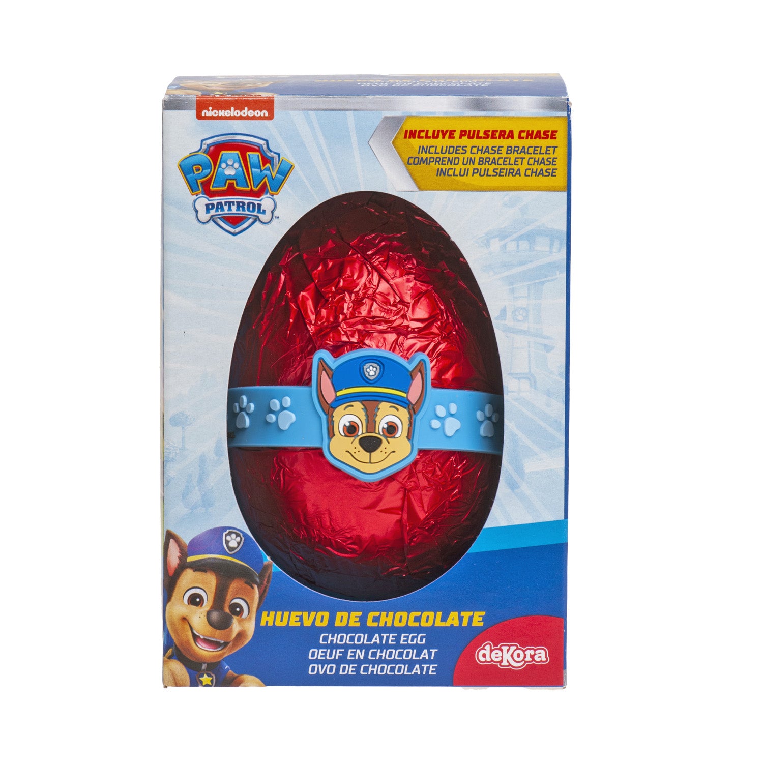 HUEVO CHOCOLATE CON PULSERA CHASE 55GR