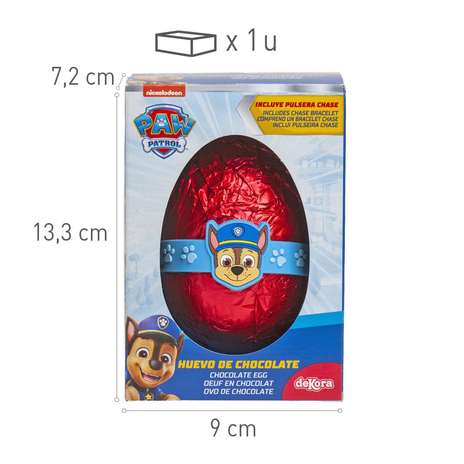 OVO DE CHOCOLATE COM PULSEIRA DO CHASE 55GR