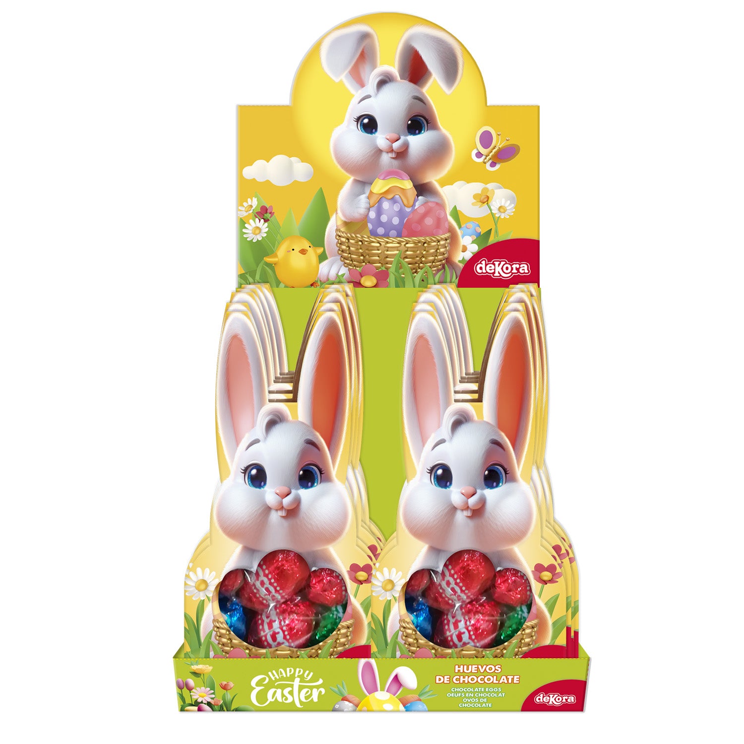 BUNNY WITH CHOCOLATE EGGS 60GR
