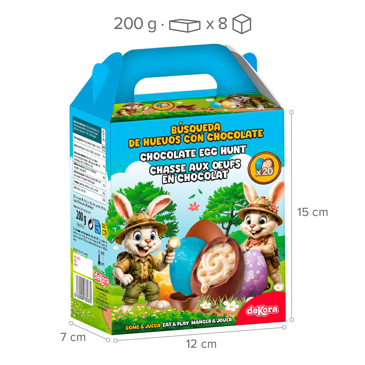 CAJA BUSQUEDA DE HUEVOS CHOCOLATE 200GR