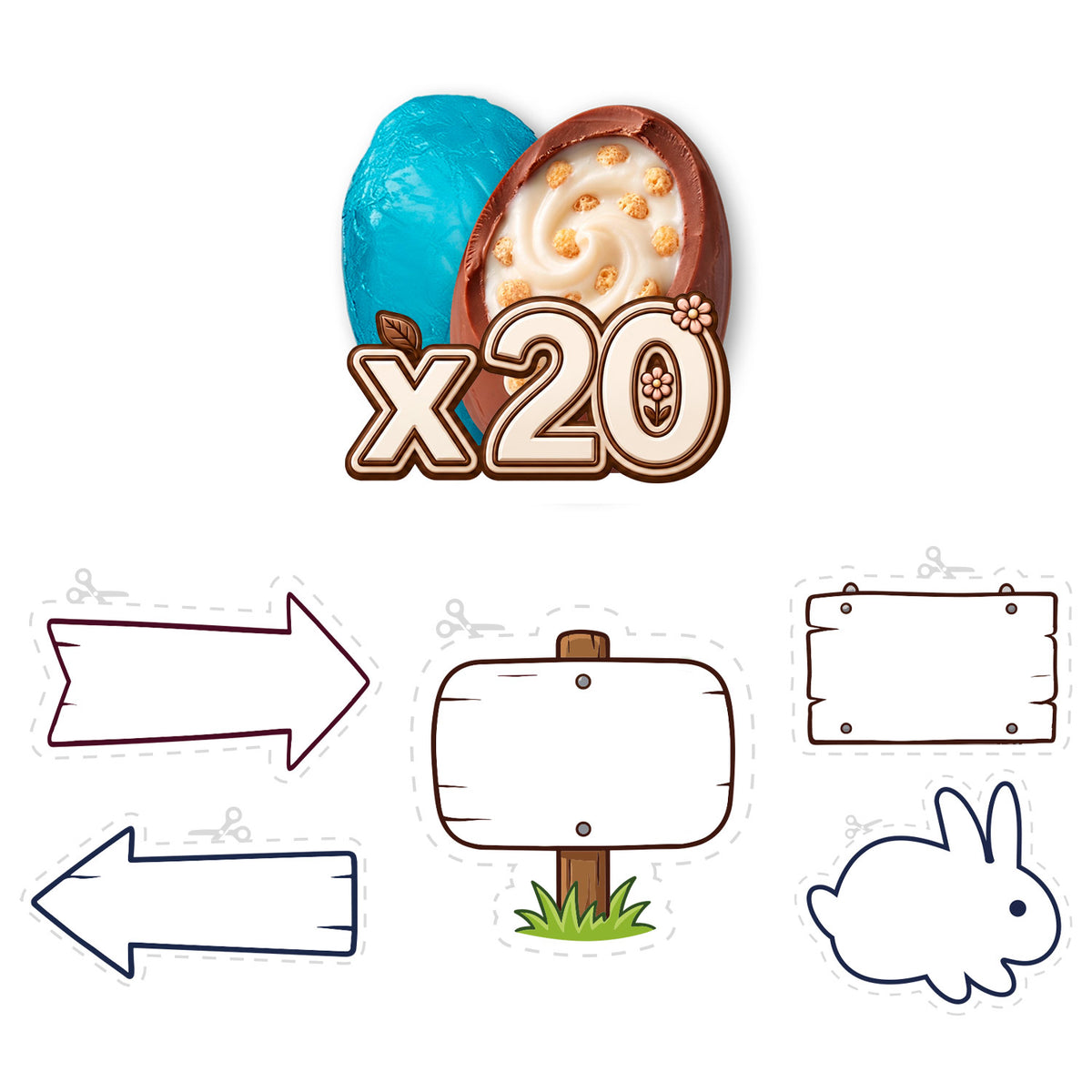 CAJA BUSQUEDA DE HUEVOS CHOCOLATE 200GR