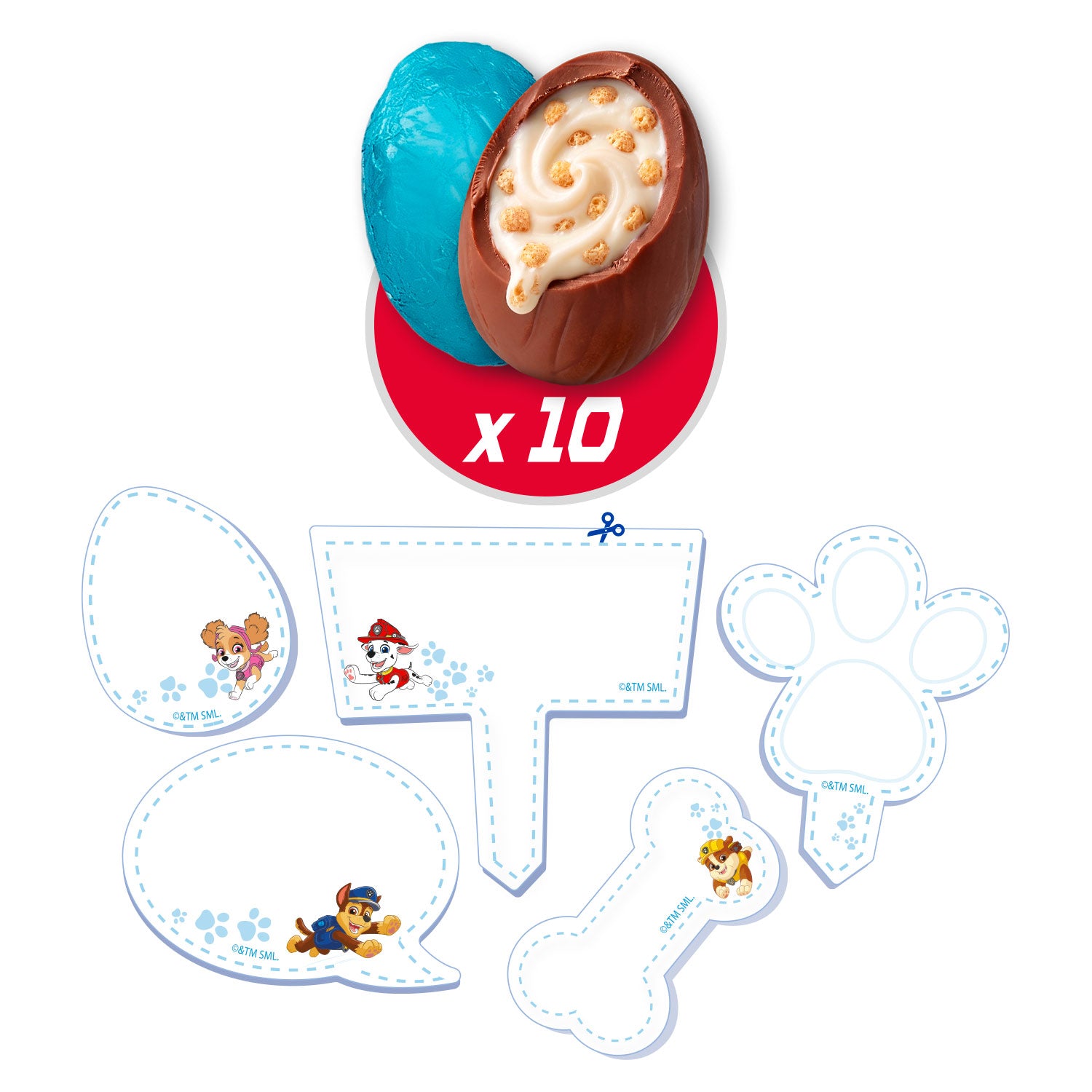 BOITE CHASSE AUX OEUFS EN CHOCOLAT PAW PATROL 100GR