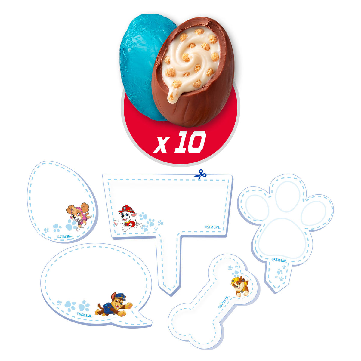 BOITE CHASSE AUX OEUFS EN CHOCOLAT PAW PATROL 100GR