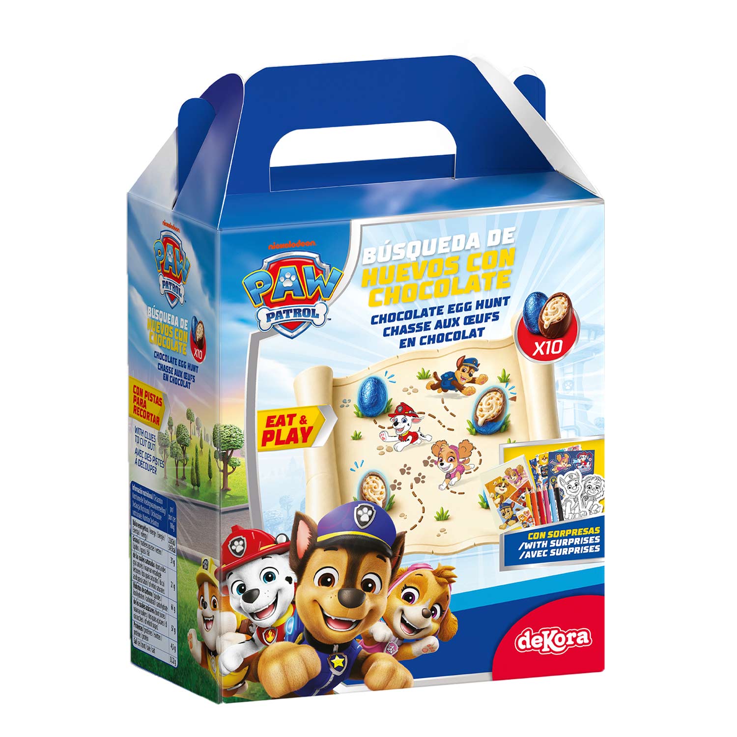BOITE CHASSE AUX OEUFS EN CHOCOLAT PAW PATROL 100GR