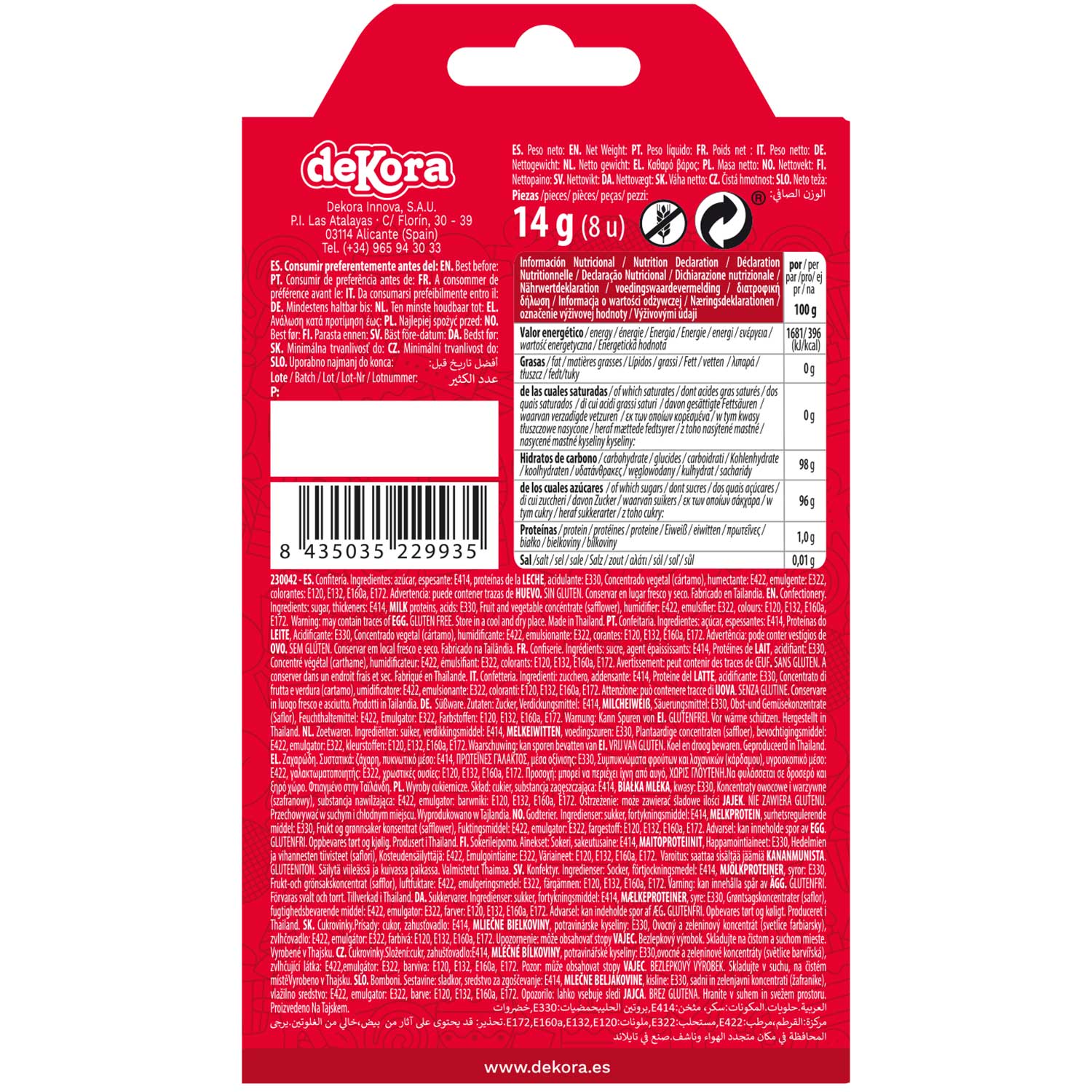 15 BLISTERS 8 PIÈCES DÉCORATION EN SUCRE LICORNE