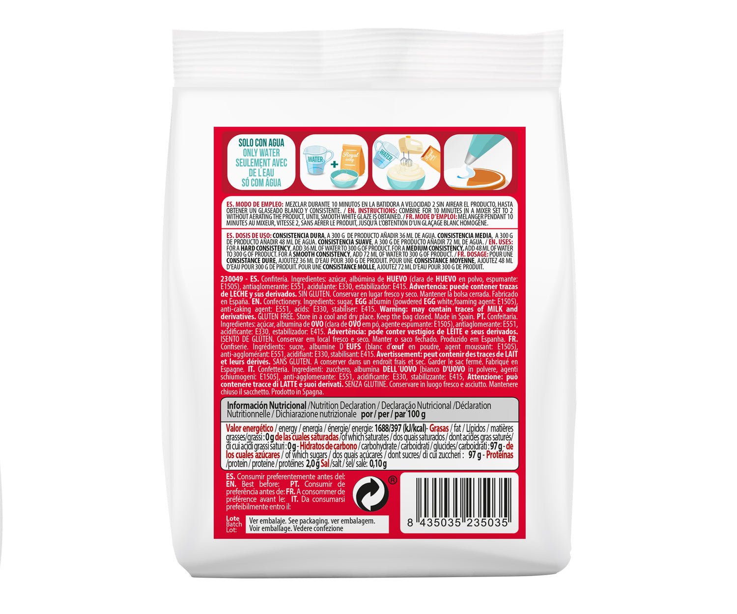 PREPARADO EN POLVO ROYAL ICING  300 G