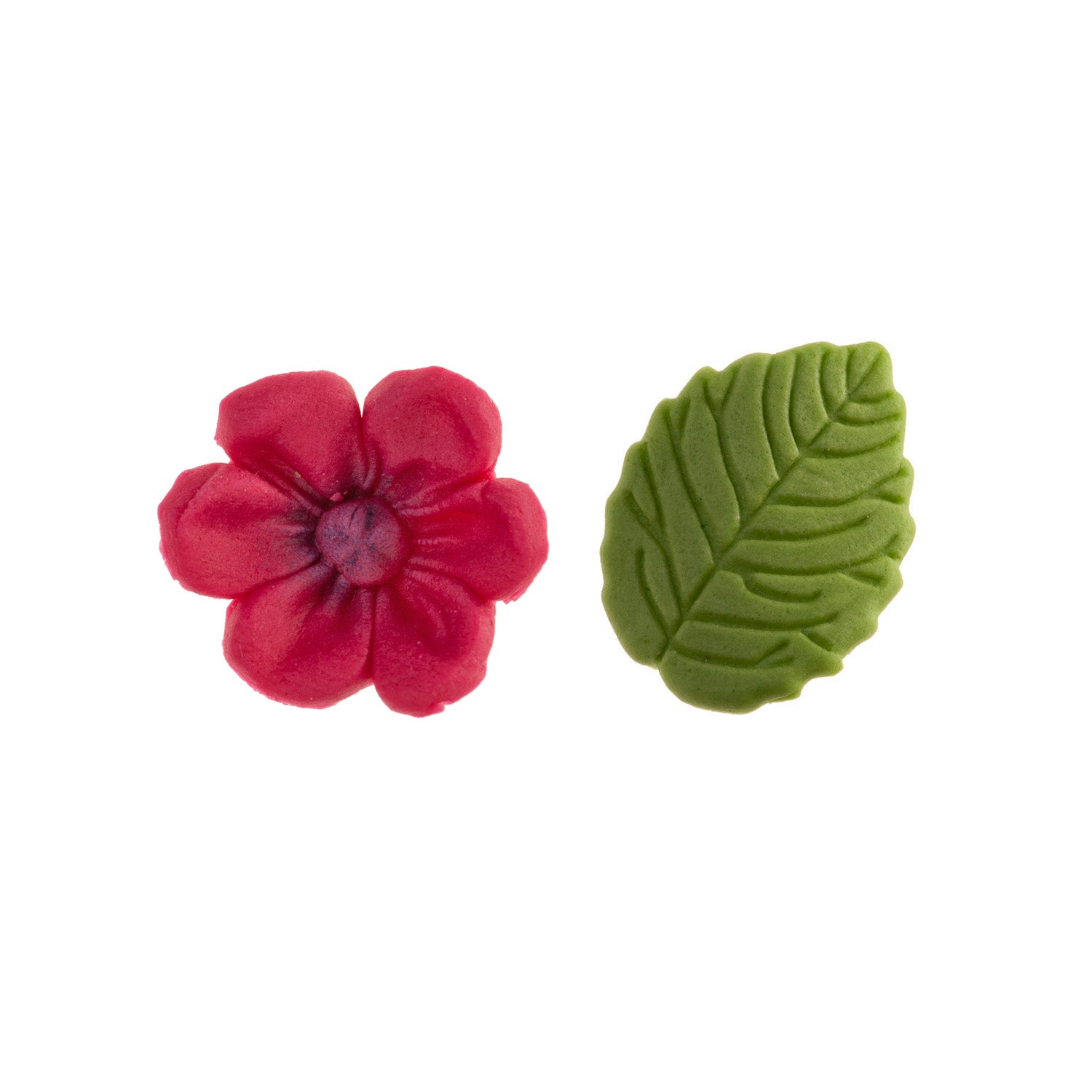 BLISTER SUGAR 8 FUCHSIA FLOWERS AND 5 GREEN LEAVES