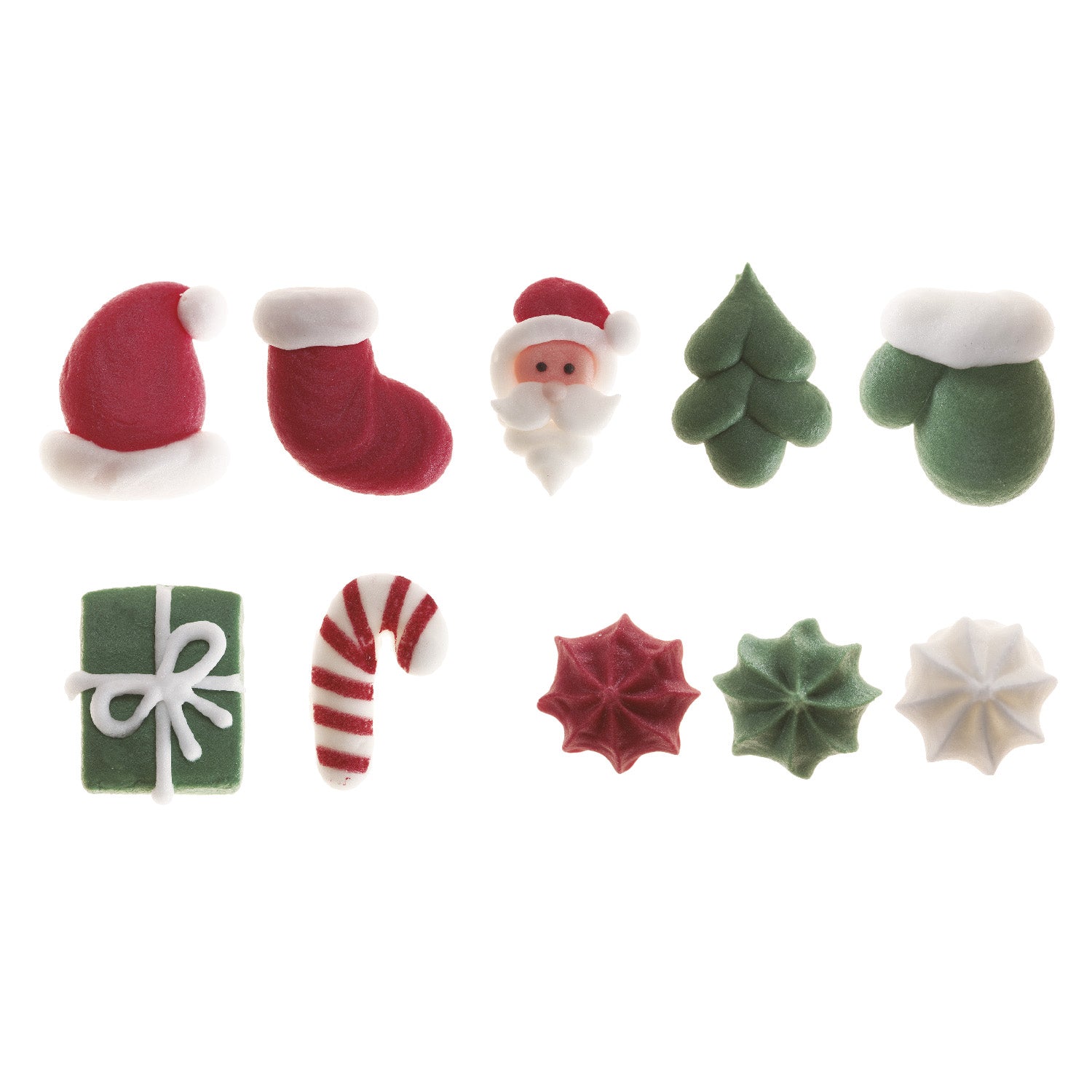 BLISTER DÉCORATION EN SUCRE 2D NOËL 24 UNITÉS