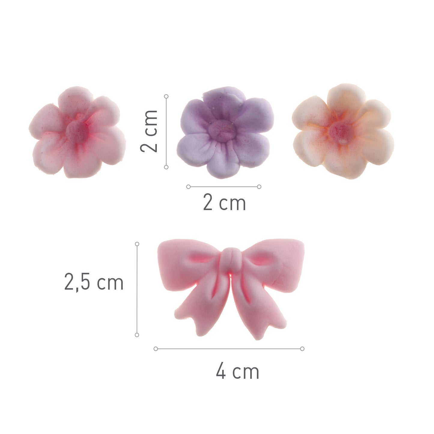 BLISTER SUCRE RUBAN ROSE AVEC FLEURS