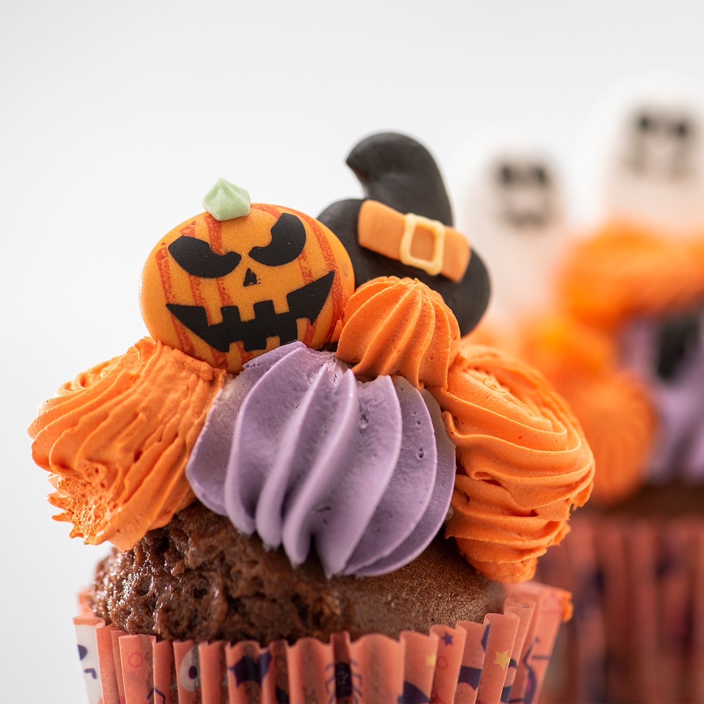 DECORACIÓN AZÚCAR  FANTASMA, CALABAZA Y BRUJA