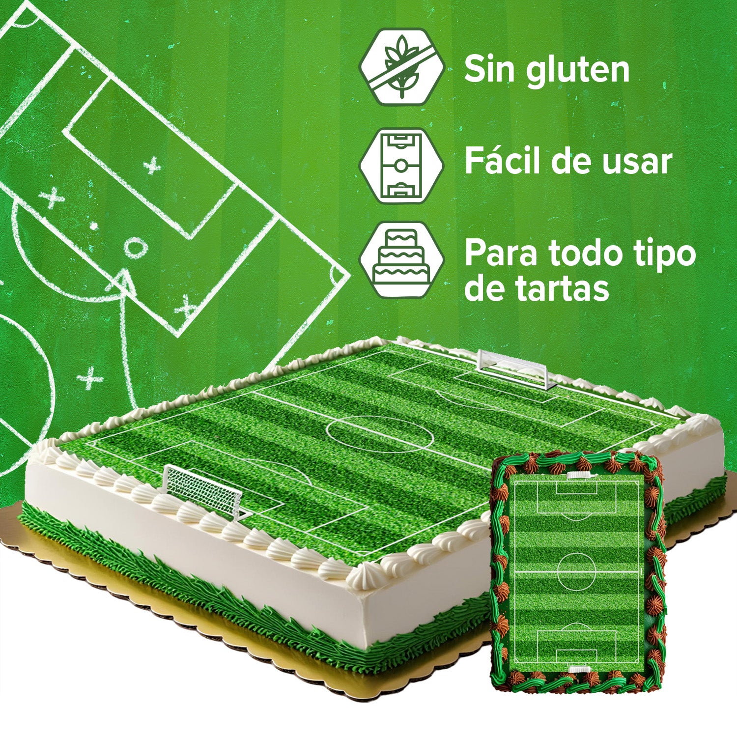 LAMINA COMESTIBLE CAMPO FUTBOL 20X27CM ZERO