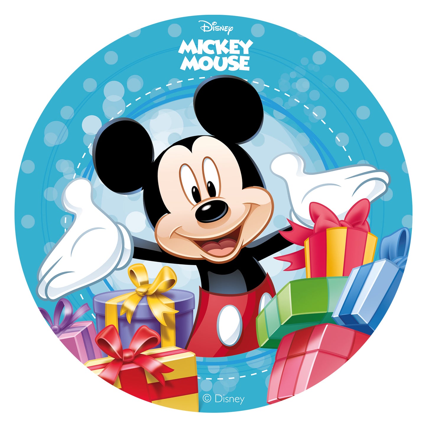 6 DISCOS COMESTÍVEIS 20 CM MICKEY & AMIGOS